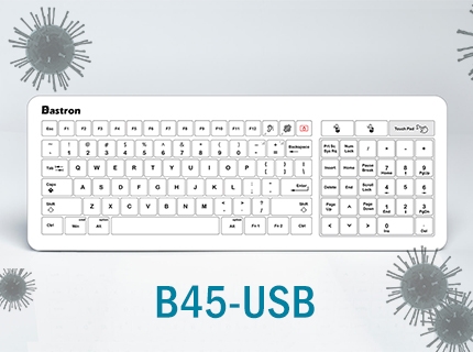 B45-USB Wired Medical Health Glass Keyboard